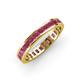 4 - Rebica 3.00 mm Princess Cut Rhodolite Garnet Eternity Band 