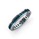 4 - Rebica 3.00 mm Princess Cut Blue Diamond Eternity Band 