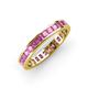4 - Rebica 3.00 mm Princess Cut Pink Sapphire Eternity Band 