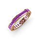 4 - Rebica 3.00 mm Princess Cut Amethyst Eternity Band 