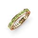 4 - Rebica 3.00 mm Princess Cut Peridot Eternity Band 
