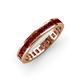 4 - Rebica 3.00 mm Princess Cut Red Garnet Eternity Band 