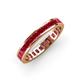 4 - Rebica 3.00 mm Princess Cut Ruby Eternity Band 
