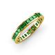 4 - Rebica 3.00 mm Princess Cut Green Garnet Eternity Band 