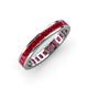 4 - Rebica 3.00 mm Princess Cut Ruby Eternity Band 