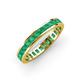 4 - Rebica 3.00 mm Square Shape Emerald Eternity Band 