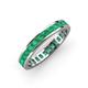 4 - Rebica 3.00 mm Square Shape Emerald Eternity Band 