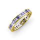 4 - Rebica 3.00 mm Princess Cut Tanzanite and Diamond Eternity Band 