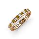 4 - Rebica 3.00 mm Princess Cut Citrine and Diamond Eternity Band 