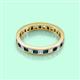 3 - Rebica 3.00 mm Princess Cut Blue and White Diamond Eternity Band 