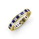 4 - Rebica 3.00 mm Princess Cut Blue Sapphire and Diamond Eternity Band 