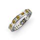 4 - Rebica 3.00 mm Princess Cut Citrine and Diamond Eternity Band 