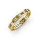 4 - Rebica 3.00 mm Princess Cut Citrine and Diamond Eternity Band 