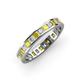 4 - Rebica 3.00 mm Princess Cut Yellow Sapphire and Diamond Eternity Band 