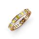 4 - Rebica 3.00 mm Princess Cut Yellow Sapphire and Diamond Eternity Band 