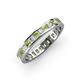 4 - Rebica 3.00 mm Princess Cut Peridot and Diamond Eternity Band 