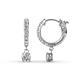 1 - Nita (4mm) Round Diamond Dangle Huggie Hoop Earrings 