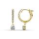 1 - Nita (4mm) Round Diamond Dangle Huggie Hoop Earrings 