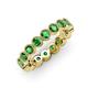 4 - Arria 3.00 mm Green Garnet Eternity Band 