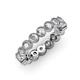 4 - Arria 3.00 mm White Sapphire Eternity Band 