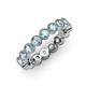 4 - Arria 3.00 mm Aquamarine Eternity Band 
