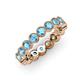 4 - Arria 3.00 mm Blue Topaz Eternity Band 