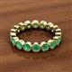 3 - Arria 3.00 mm Created Emerald Eternity Band 
