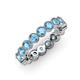 4 - Arria 3.00 mm Blue Topaz Eternity Band 