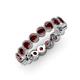 4 - Arria 3.00 mm Red Garnet Eternity Band 