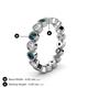 4 - Arria 3.00 mm London Blue Topaz and Diamond Eternity Band 