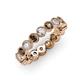 3 - Arria 3.00 mm Smoky Quartz and Diamond Eternity Band 