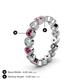 4 - Arria 3.00 mm Pink Tourmaline and Diamond Eternity Band 