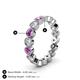 4 - Arria 3.00 mm Amethyst and Diamond Eternity Band 