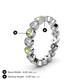 4 - Arria 3.00 mm Peridot and Diamond Eternity Band 