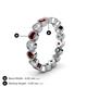 4 - Arria 3.00 mm Red Garnet and Diamond Eternity Band 