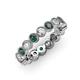 3 - Arria 3.00 mm Diamond and Lab Created Alexandrite Eternity Band 