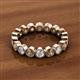 2 - Arria 3.00 mm Smoky Quartz and Lab Grown Diamond Eternity Band 