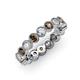 3 - Arria 3.00 mm Smoky Quartz and Lab Grown Diamond Eternity Band 