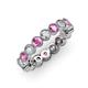 3 - Arria 3.00 mm Pink Sapphire and Lab Grown Diamond Eternity Band 