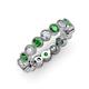 3 - Arria 3.00 mm Green Garnet and Lab Grown Diamond Eternity Band 