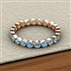 3 - Arria 2.70 mm Blue Topaz Eternity Band 