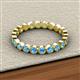 3 - Arria 2.70 mm Blue Topaz Eternity Band 