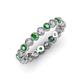 3 - Arria 2.70 mm Green Garnet and Diamond Eternity Band 