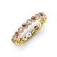3 - Arria 2.70 mm Rhodolite Garnet and Diamond Eternity Band 