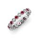 3 - Arria 2.70 mm Ruby and Diamond Eternity Band 