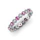 3 - Arria 2.70 mm Pink Sapphire and Diamond Eternity Band 