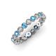 3 - Arria 2.70 mm Blue Topaz and Diamond Eternity Band 