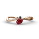 1 - Lucie Bold Oval Cut Ruby and Round London Blue Topaz 2 Stone Promise Ring 