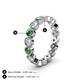 4 - Arria 3.00 mm Green Garnet and Lab Grown Diamond Eternity Band 