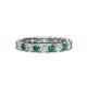 1 - Laida 3.00 mm Diamond and Lab Created Alexandrite Eternity Band 